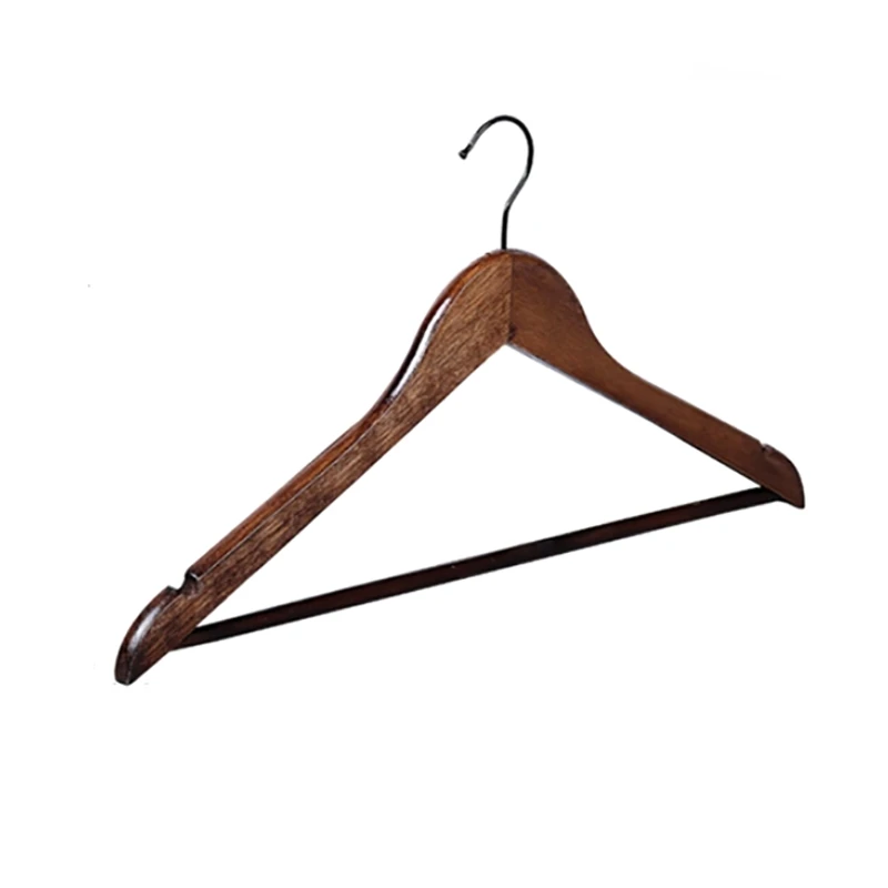 8 Pieces Adult Solid Wood Hangers Clothing Store Retro Display Clothes Support Hotel Non-Slip | Дом и сад