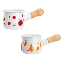 10cm mini household small milk pot enamel sauce pot complementary food hot milk for glass ceramic stoveinduction stoveetc