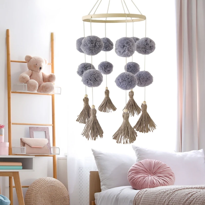 Скандинавская детская кроватка деревянная Мобильная погремушка красочный