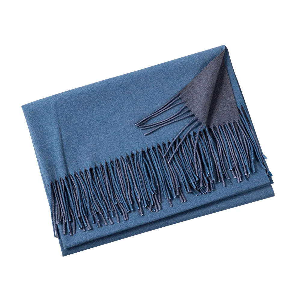 

Long Large Soft Travel Women Shawl Scarf Pashmina Solid Reversible Wrap With Tassels Artificial Wool Warm Thick Windproof Winter