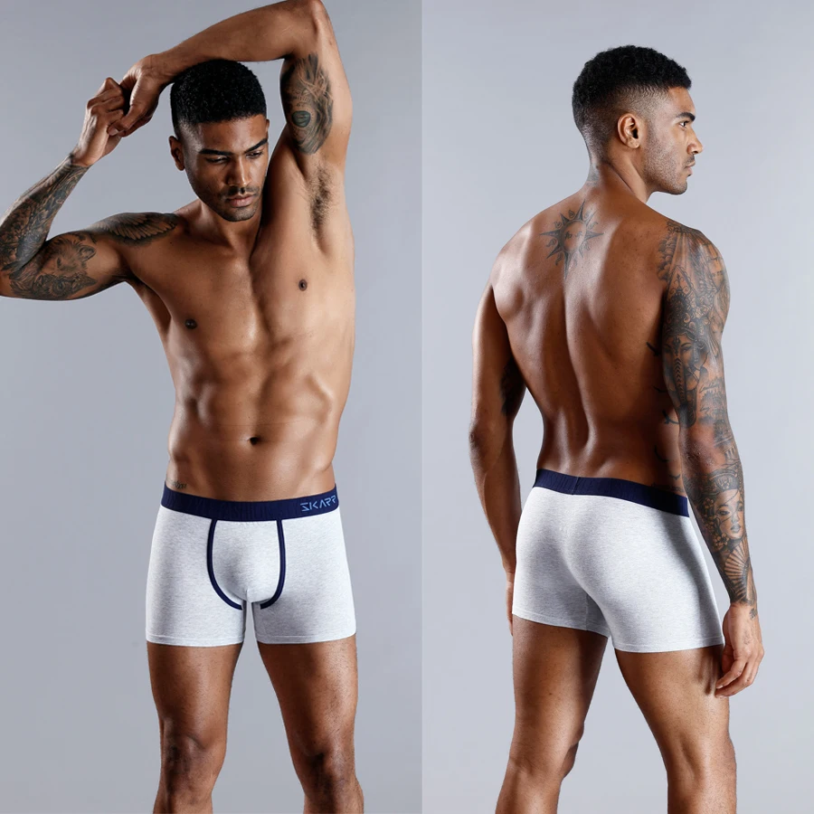 Трусы-боксеры мужские хлопковые бесшовные с принтом набор трусов | Мужская