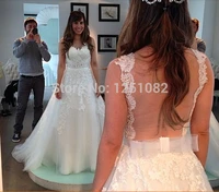 free shipping casamento a line bow belt vestido de noiva curto 2016 new fashion long sexy backless wedding dress bridal gowns