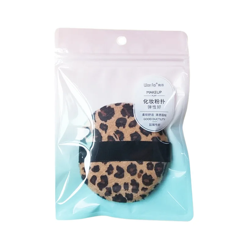 1 шт. Профессиональная мягкая косметическая губка круглой формы с леопардовым