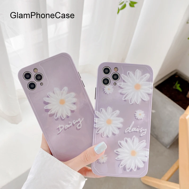 Чехол GlamPhone фиолетовый цветок искусственный чехол для iPhoneSE 2 11Pro/Max X XS Max XR мягкий