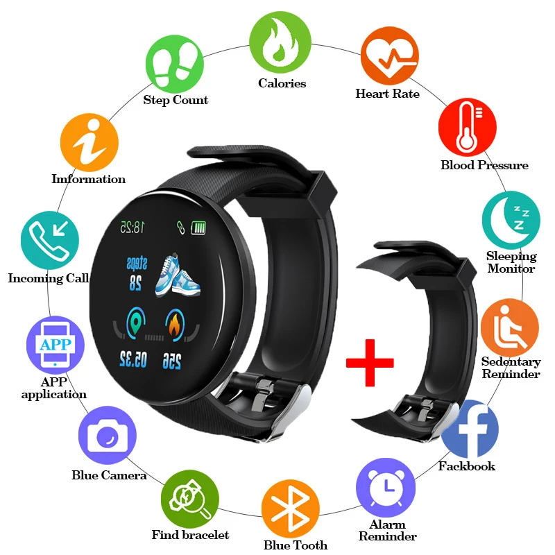 

D18 Fitpro Watch Men Women Smart Watch Fitness Bracelet Sport Smartwatch Heart Rate Blood Pressure Monitor Wholesale Smartwatch