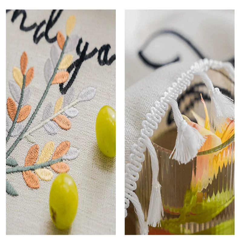 Модная жаккардовая скатерть в длинную полоску с вышивкой распродажа