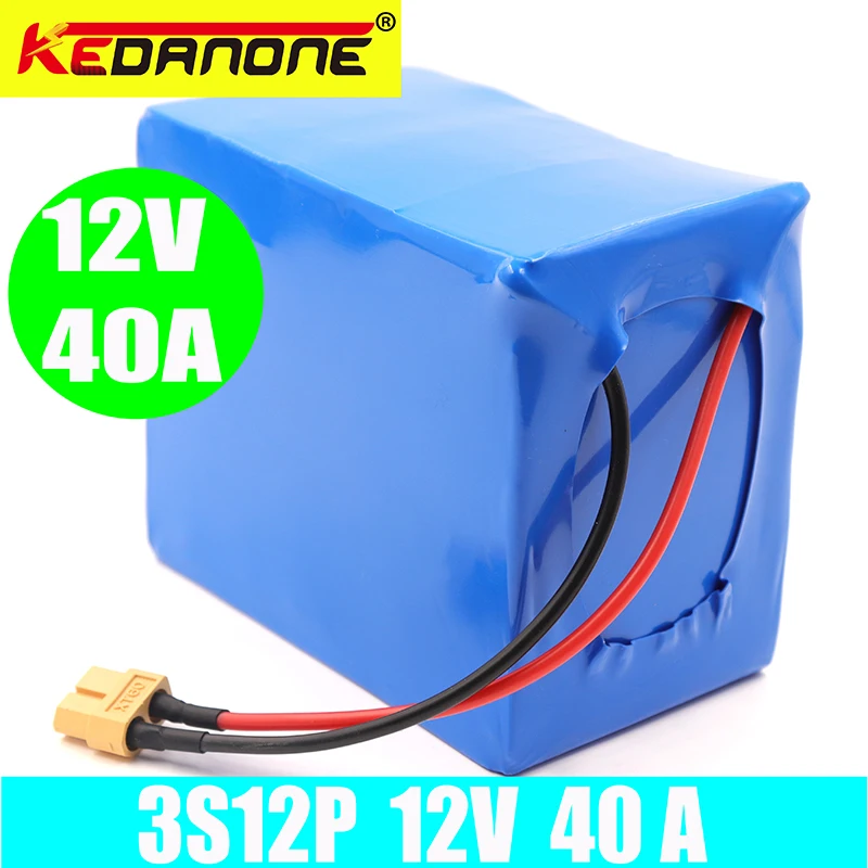 12V 40Ah 3S12P 11 1 V 12 6 литиевая батарея для инвертора ксеноновая лампа Солнечный