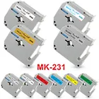 9 мм 12 мм этикетка м-лента MK231  MK 231 MK221 MK131 MK531 MK631 MK731 совместима с принтером Brother P-touch  PT80