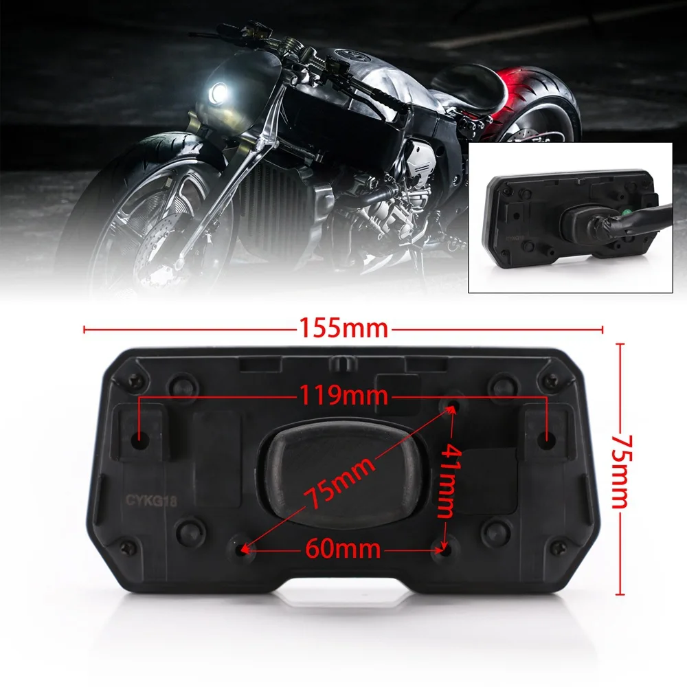 

Motorcycle Accessories Single Double Four Cylinder LCD Instrument Plastic Instrument Panel Odometer Code Meter Tachometer