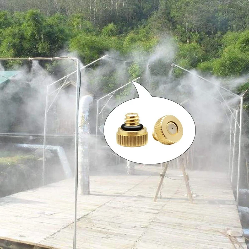 

1Set/46Pcs Misting Nozzles Kit Fog Nozzles for Patio Misting System Outdoor Cooling System Garden Water Mister