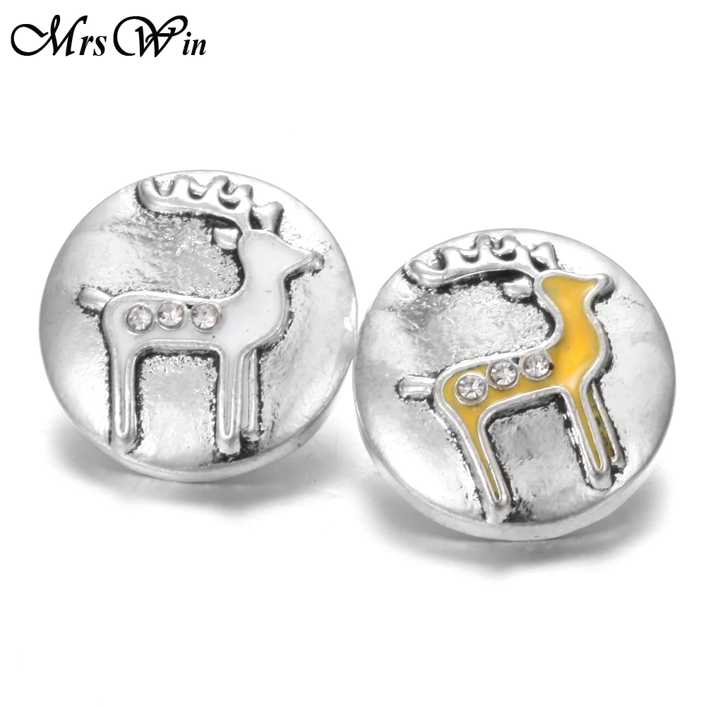 6pcs/lot Christmas Snap Jewelry Snowman Deer Snowflake 18mm metal Buttons Fit Leather Bracelet necklace | Украшения и аксессуары