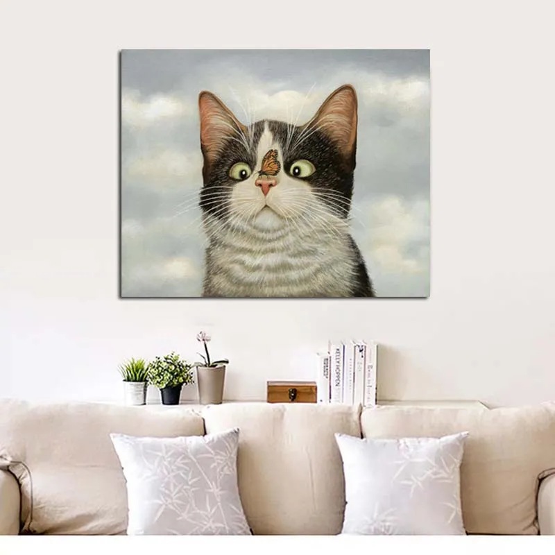 Картина Lowell на холсте бабочка Коте постер с изображением носа Мраморная