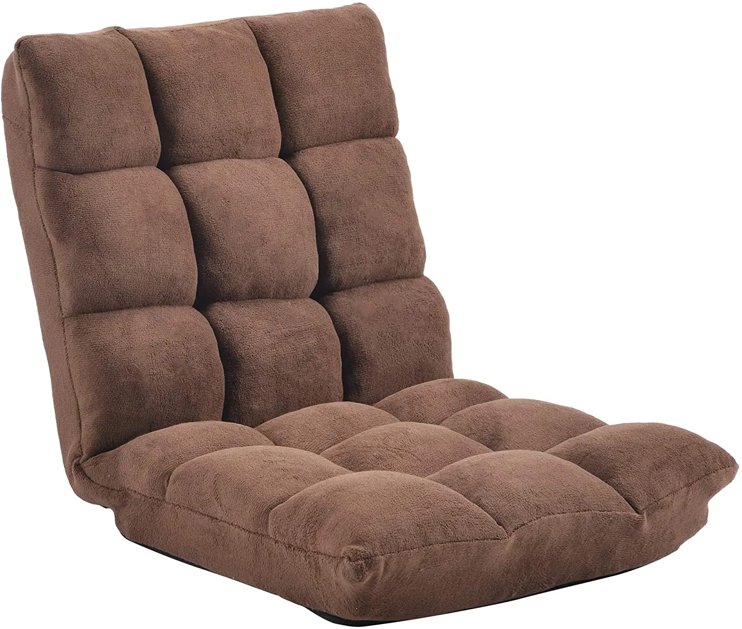 

Fabric Upholstered Folding Lazy Sofa Chair Adjustable Floor Sofa Chair