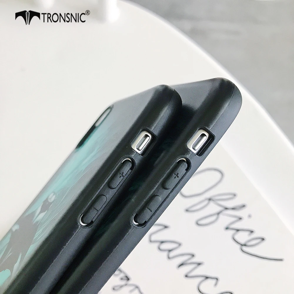 Черный чехол для телефона Jellyfish iPhone XR X XS MAX мягкий матовый крутой Роскошный 6 6s 7 8