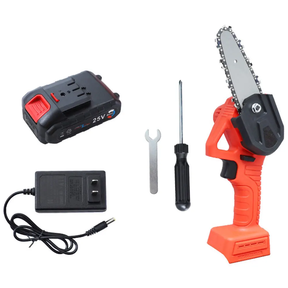 

Electric Chain Saw With Battery Pruning ChainSaw Cordless Garden Logging Saw Woodworking Cutter Power Tools Pruning Shears Saw