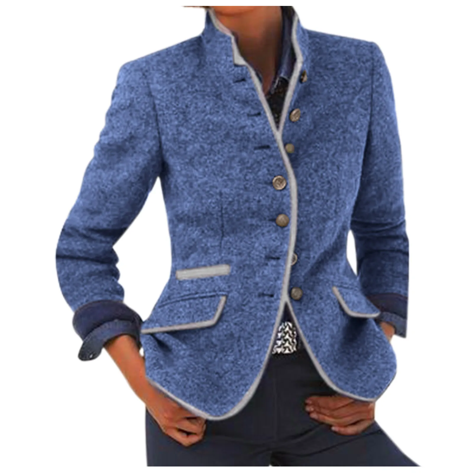 Женское флисовое пальто с воротником-шалью элегантное однотонное из смеси