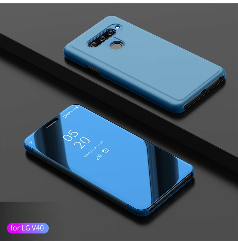 

Прозрачный умный флип-чехол для LG G8 G8S ThinQ G820 V30 V40 кожаный чехол для телефона LG V40 ThinQ V30Plus