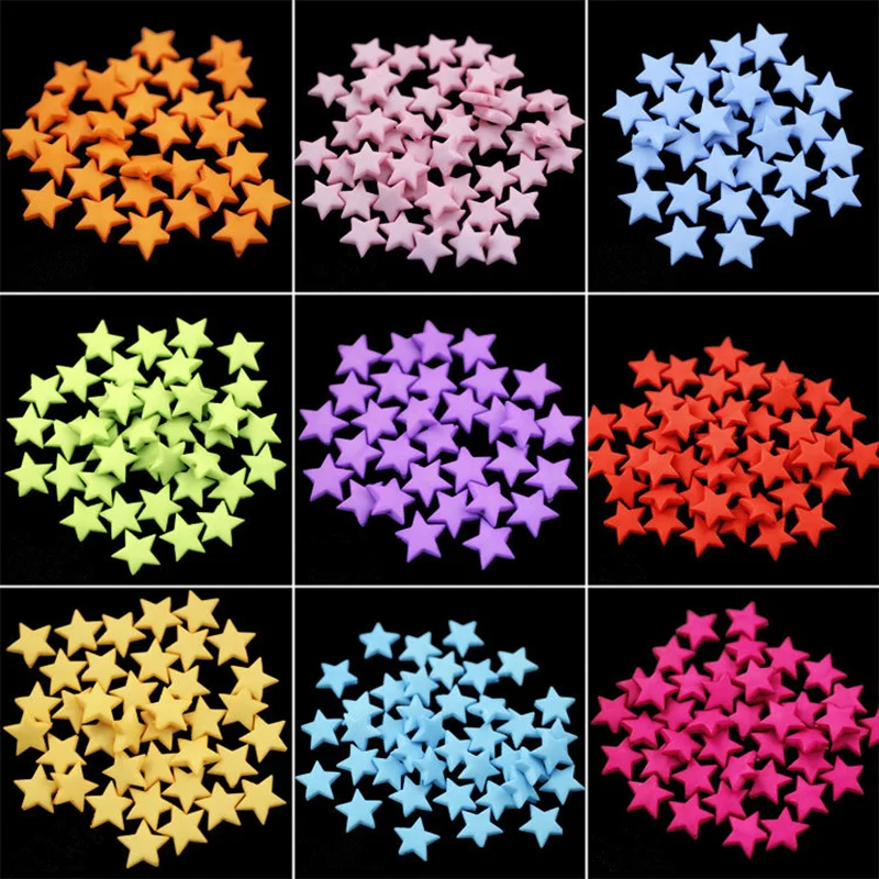 100 шт. 9 мм акриловые пятиконечная звезда Spacer бисера полые прямые трубки бусины