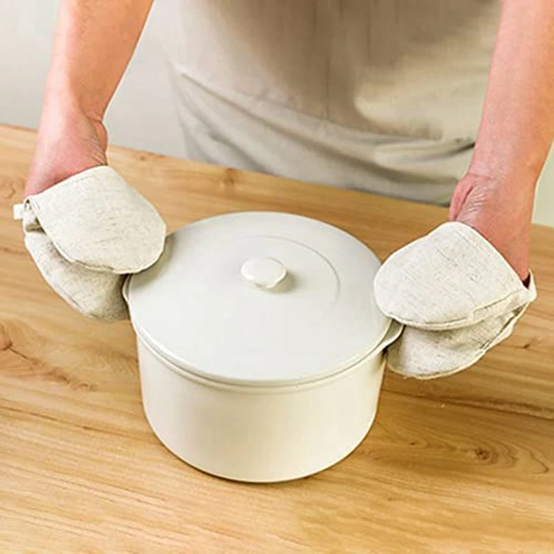 

Термостойкая прихватка для духовки с защитой от ожогов, кухонная муфта, высокотемпературные и накидные перчатки для микроволновой печи