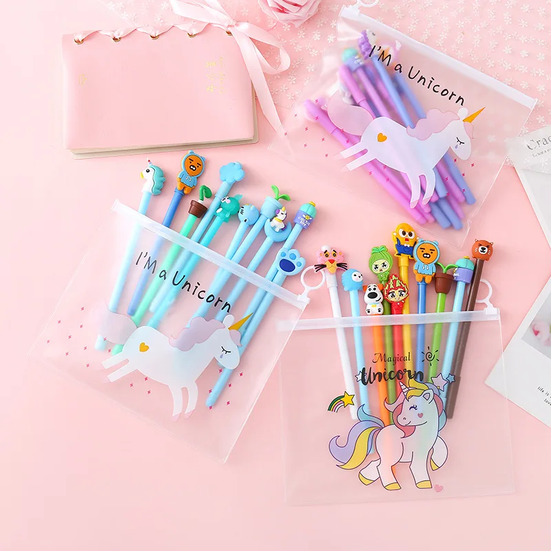 

10pcs/set Gel Pen Lucky Random Partten Pens Set Stationery School Supplies School Stationery Office Suppliers Kids Gifts