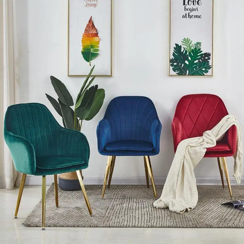 Скандинавский ins сетчатый красный стул для макияжа обсуждения простой спинки