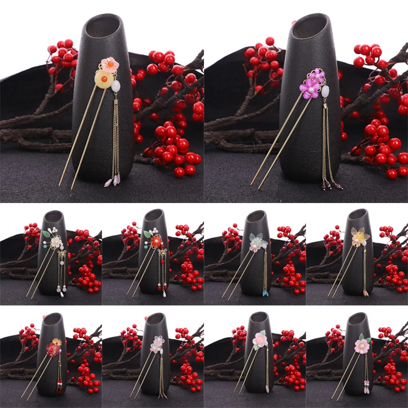 

Ancient Chinese Style Hairpin Curled Hair Tassel Simple And Versatile Headdress Fashion Hair Accessories