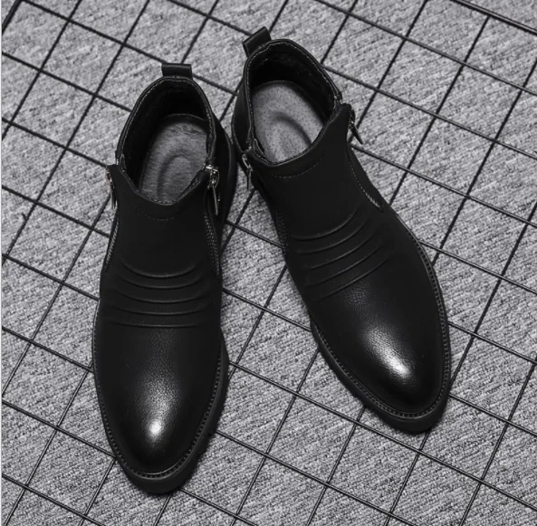 Новинка Стильные Мужские модельные ботинки на молнии модные мужские ботильоны