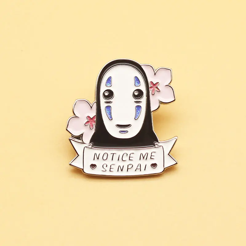 

XM-funny Japanese cute anime faceless male brooch alloy enamel metal badge gender pin collar pin anime accessories