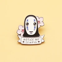 xm funny japanese cute anime faceless male brooch alloy enamel metal badge gender pin collar pin anime accessories