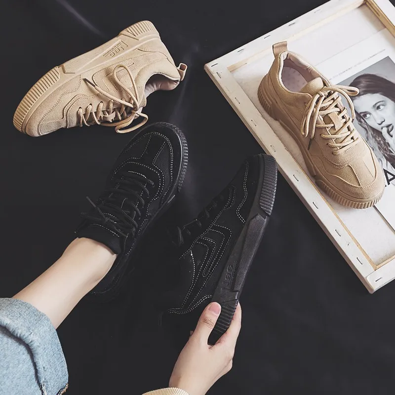 Canvas Black Brown Women's Sneakers Womens Woman Vulcanize Shoes for Women 2021 Woman's Sport Shoe Footwear Zapatillas Mujer