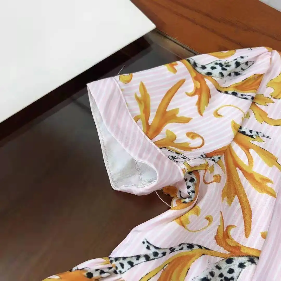 

Summer lapel fashion brand cotton dress