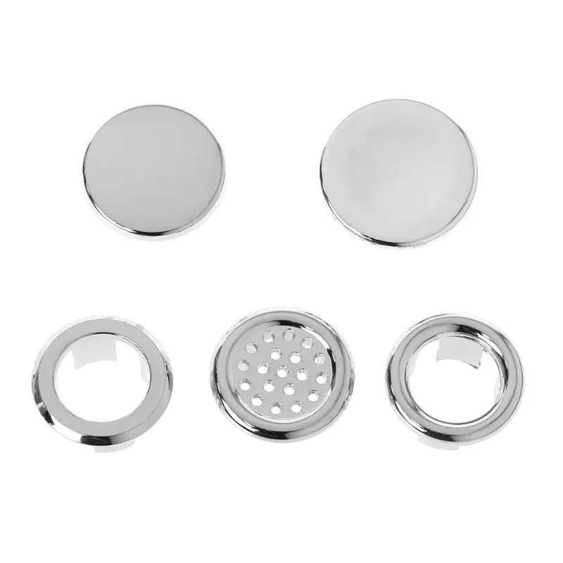 

Bathroom Basin Sink Overflow Ring Six-foot Round Insert Chrome Hole Cover Cap LX0C