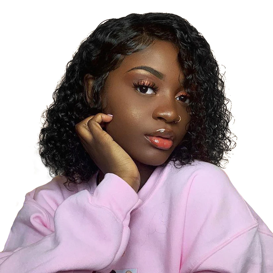 13x4 Короткие парики с кружевом спереди предварительно сорванные бразильские