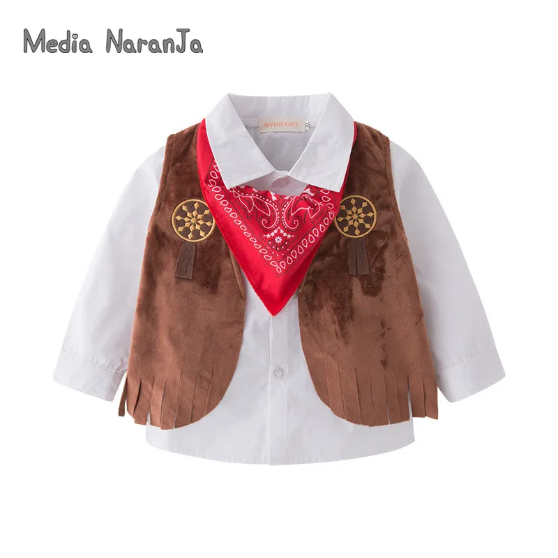 Детский ковбойский костюм комплект ковбойской одежды с длинными рукавами в