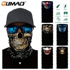 3d-череп клоуна, волшебный велосипедный шейный обогреватель, чехол для лица, уличные велосипедные маски, лыжная бандана для рыбалки, шарф для мужчин, женщин, мужчин, летние