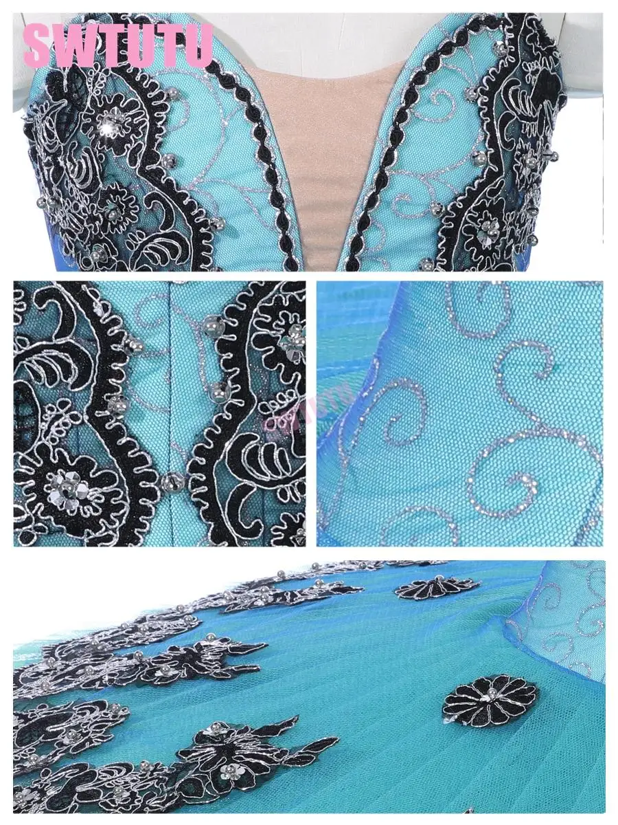 Зеленая классическая балетная пачка для взрослых синяя профессиональная