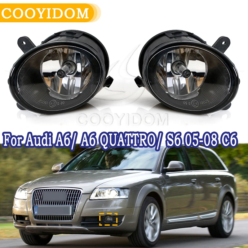 Left Right  Front Halogen Fog Lights 4F0941700 4F0941699 For Audi 2005 2006 2007 2008 A6 S6 Allroad Quattro C6 S8 Driving Lamp