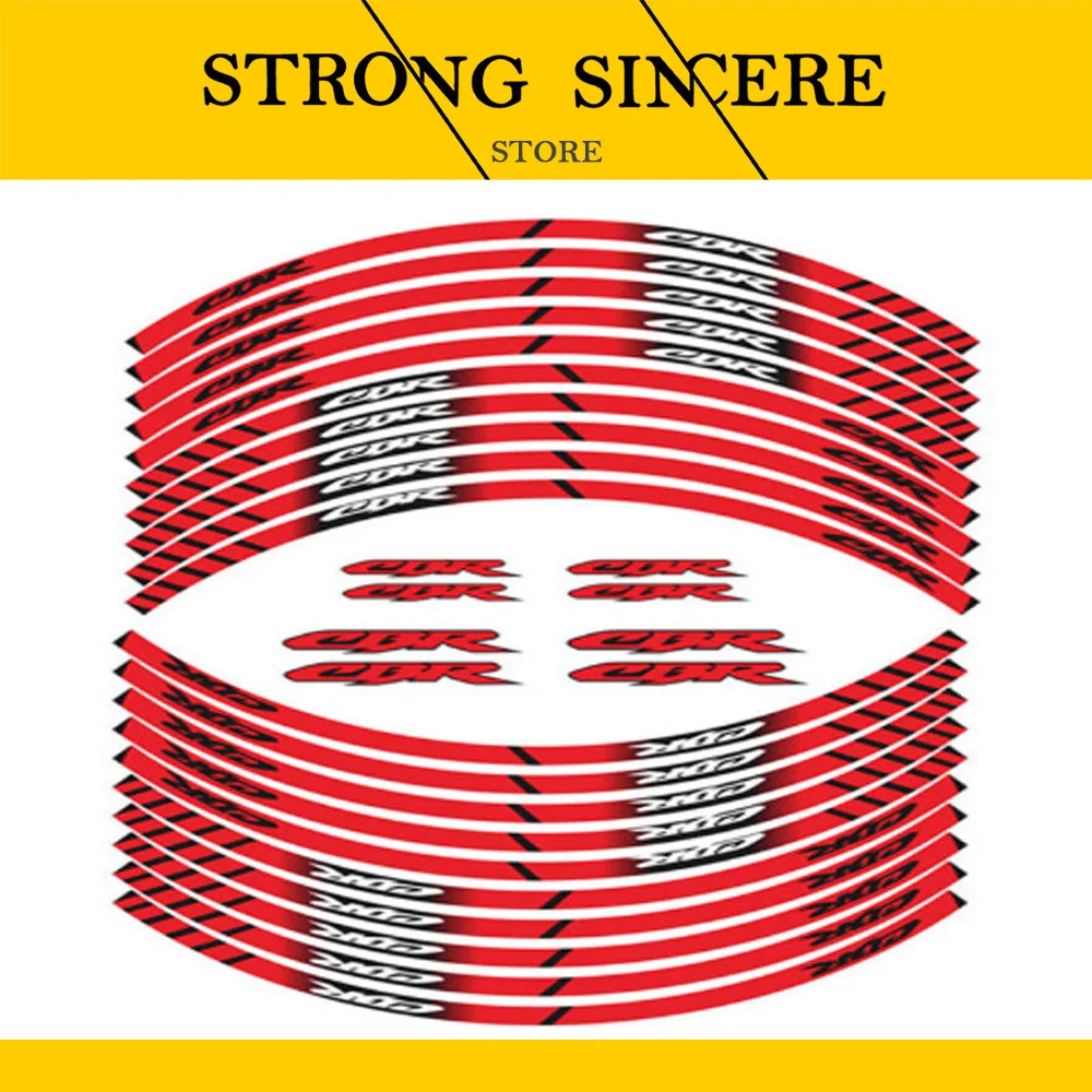 4 цвета универсальные светоотражающие наклейки на колеса мотоцикла HONDA CBR |
