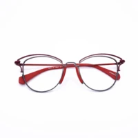 belight optical new arrival two dimensional design metal glasses cat eye prescription eyeglasses retro frame eyewear gr047
