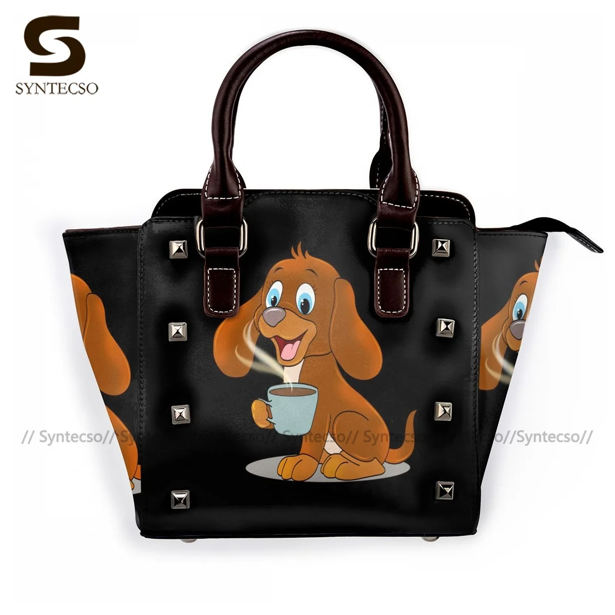 

Сумка на плечо для щенков немецкой овчарки, многоразовая кожаная уличная Женская сумочка, подарок