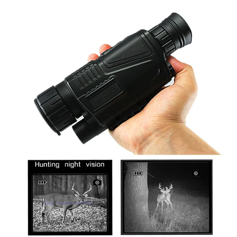 

Hunting Night Vision Monocular With 8GB SD Card 200M Range 5x40 12MP Digital Infrared Monocular Camera Optics Surveillance