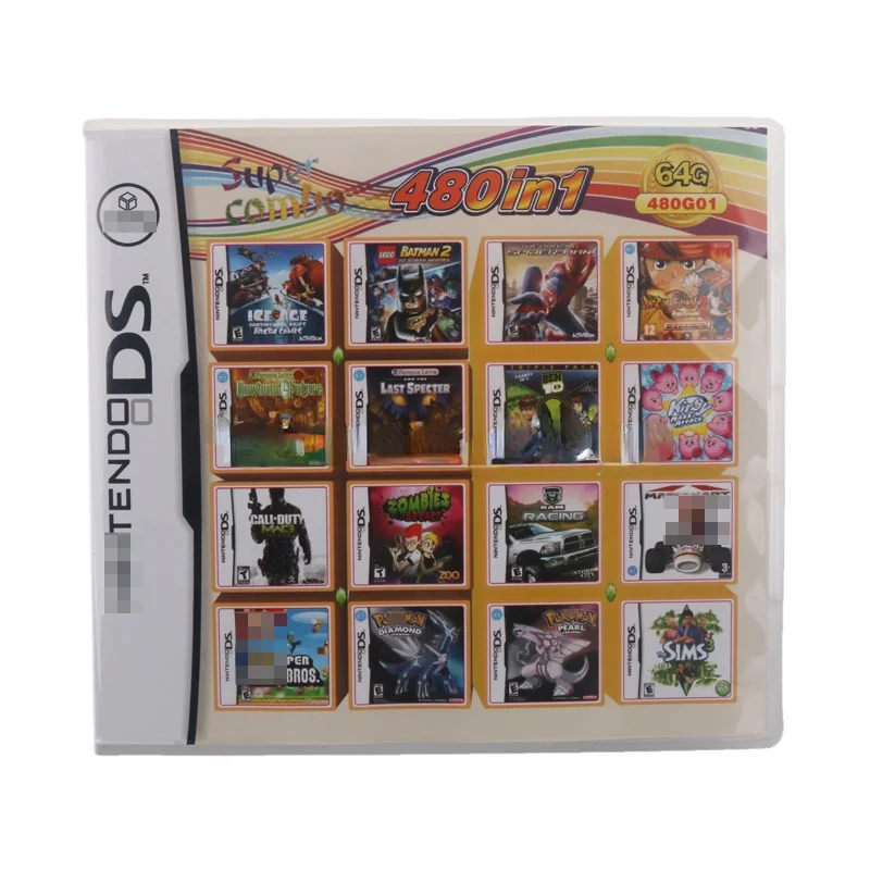 

480 In 1 Compilation Video Game Cartridge Card For Nintendo DS 3DS 2DS Super Combo Multi Cart