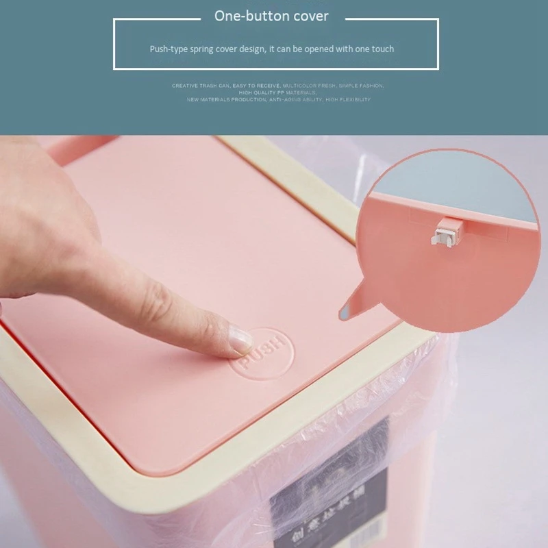 12L мусорная корзина для ванной комнаты туалет кухонная Настенная крышка | Дом и