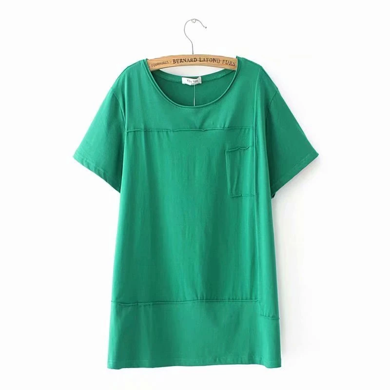 

Plus Size 2XL-4XL White Black Women's Summer T-shirts Cotton Short Sleeve Solid Simple A-line Shirts