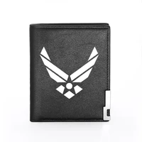 military u s air force leather men wallet classic credit card holder veteran short purse