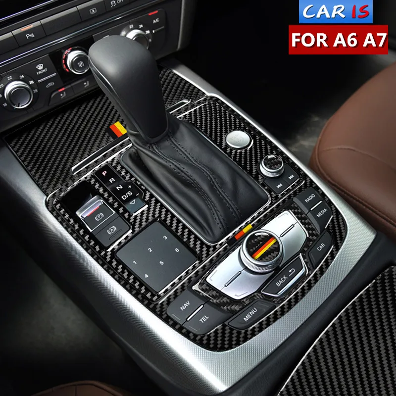 Для Audi A6 A7 аксессуары для интерьера автомобиля литье наклеек из углеродного