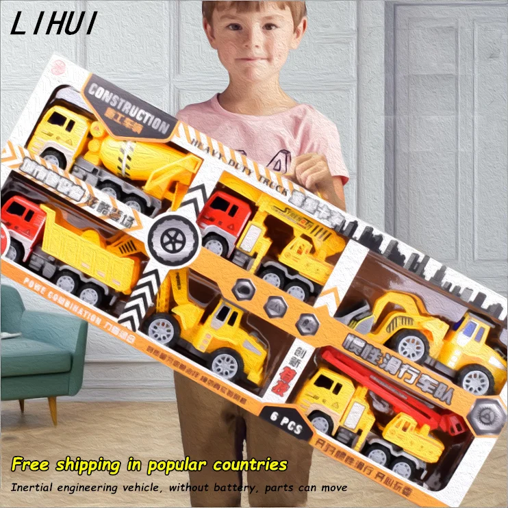 Большой инерционный инженерный автомобиль для мальчиков костюм экскаватора