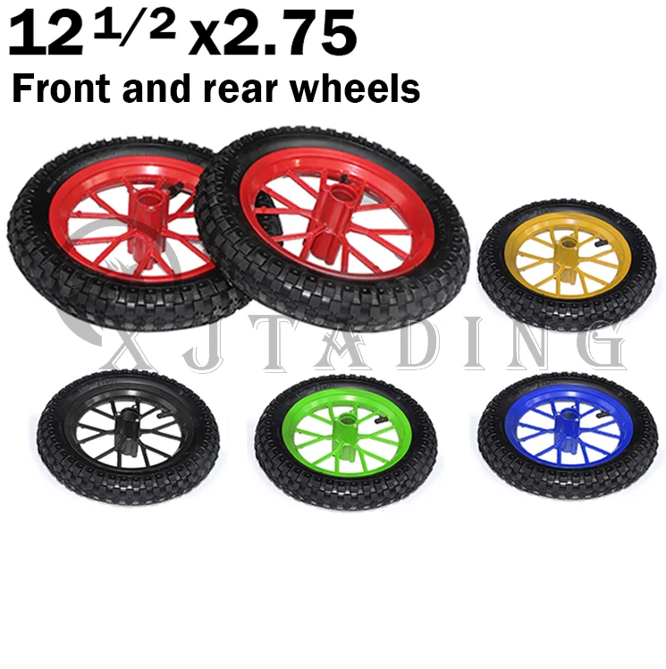 

1 pair 12 1/2x2.75 Tire wheels 12.5 *2.75 Aluminum Rim for 49cc Motorcycle Mini Dirt Bike Tire MX350 MX400 Scooter Five colors