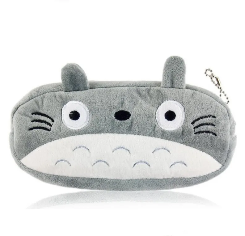 Kawaii популярный плюшевый чехол для ручки Totoro, 20 см, сумка для карандашей, косметичка, кошелек на молнии, сумка для монет, канцелярский дизайн, брелок