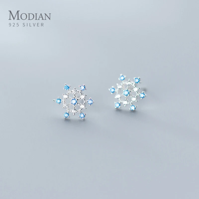 MODIAN модные синие туфли с украшением в виде кристаллов милые серьги гвоздики